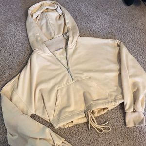 Fashion Nova Cropped 1/4 Zip Sweatshirt